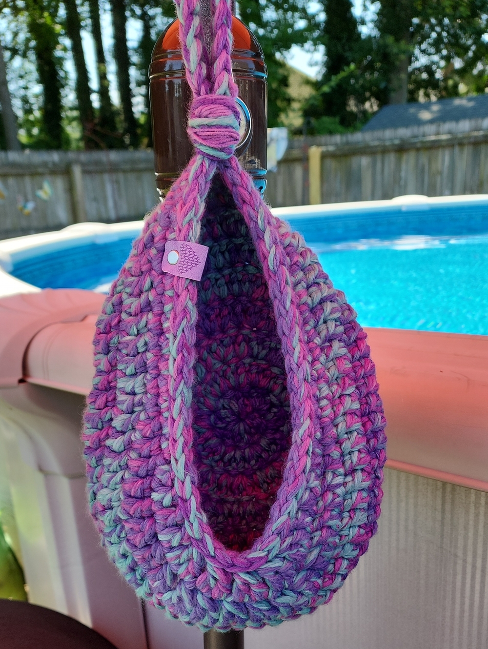 Handmade Crochet Hanging Basket